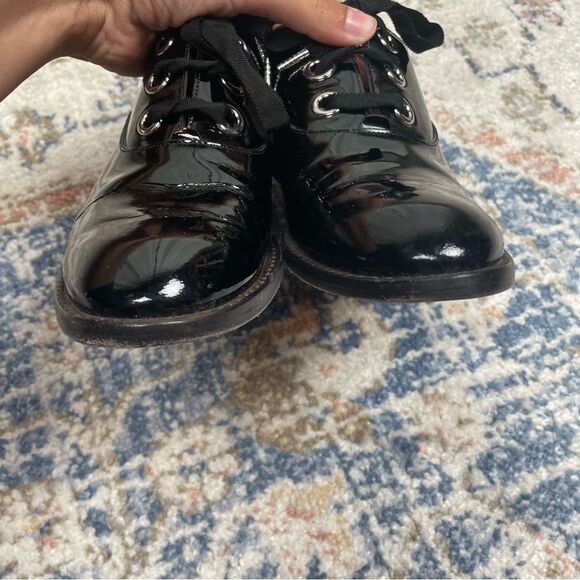 MARC JACOBS Black Patent Helena Oxfords Women’s Size 39 - Picture 5 of 9